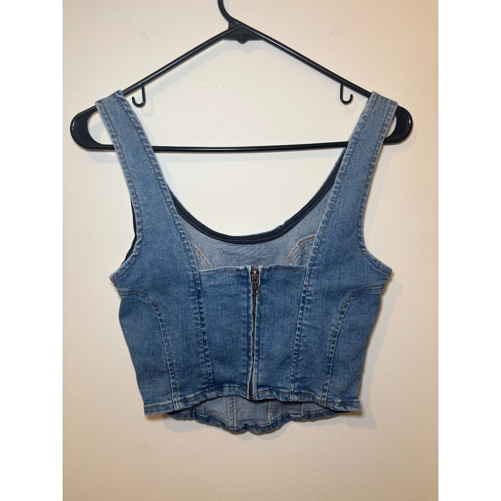Urban Outfitters  x BDG Denim Zip Up Top XS‎